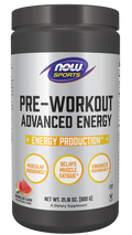NOW Foods Pre-Workout Advanced Energy Powder - 600 g front package image