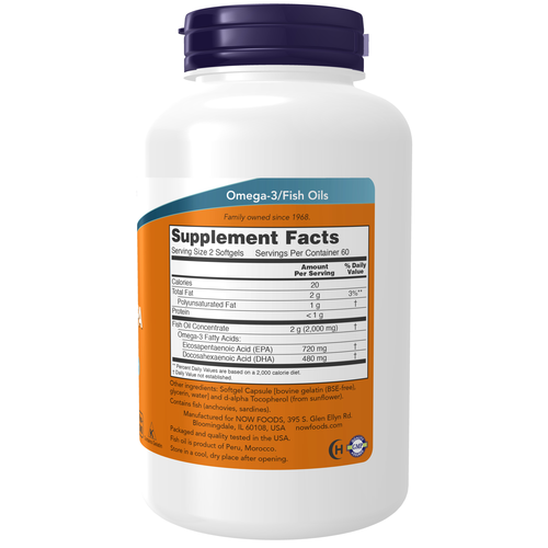 NOW Foods Super Omega EPA Fish Oil Double Strength 120 Softgels