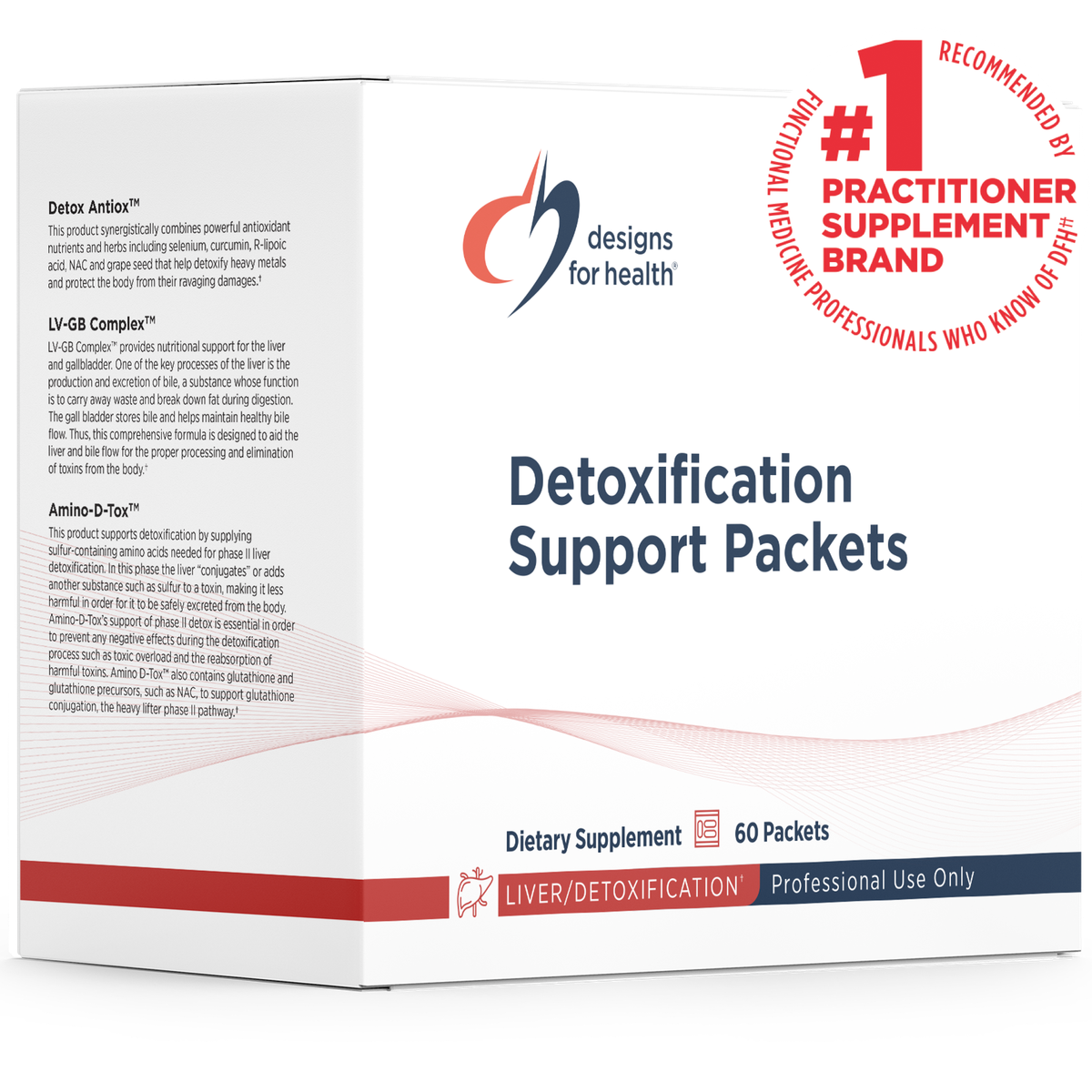 Designs for Health Detoxification Support Packets 60 packets front label
