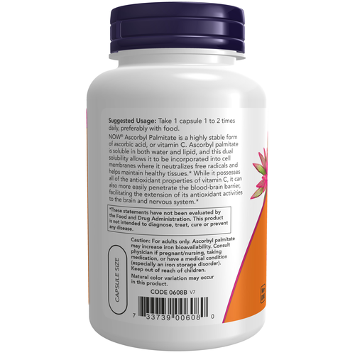NOW Foods Ascorbyl Palmitate 500 mg 100 Veg Capsules