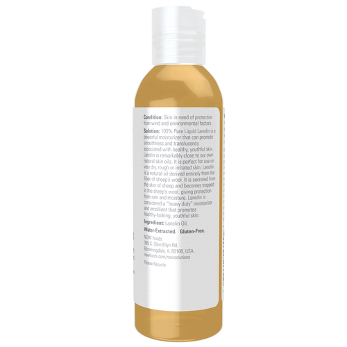 NOW Solutions Pure Liquid Lanolin 4 oz | Skin & Hair Care