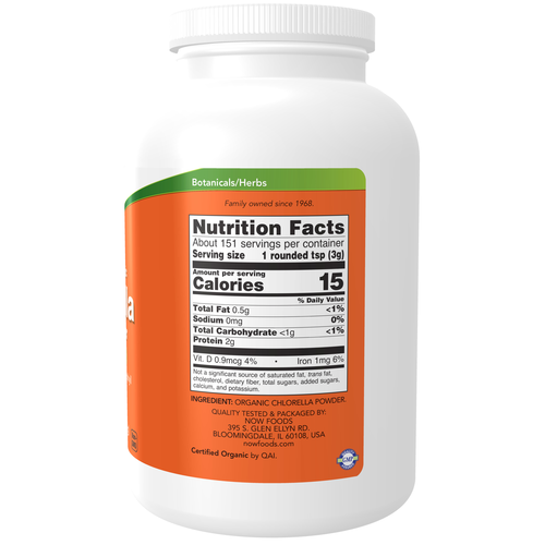 NOW Foods Organic Chlorella Powder 1 lb