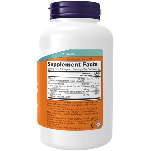 NOW Foods Calcium & Magnesium 120 Softgels