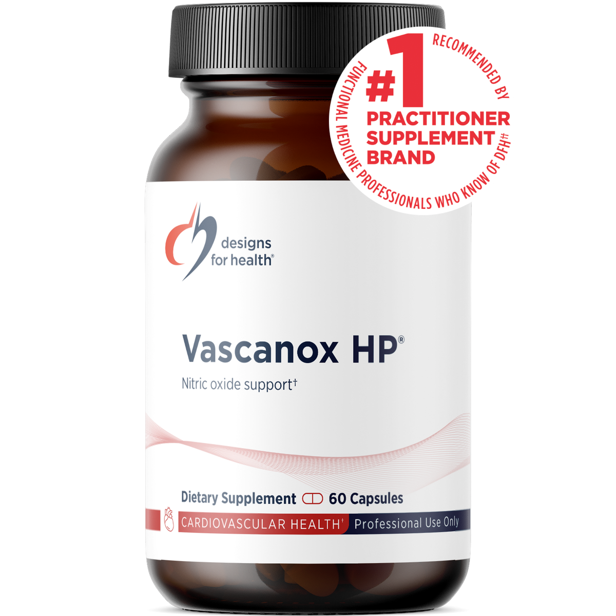 Designs for Health Vascanox HP 60 capsules front label