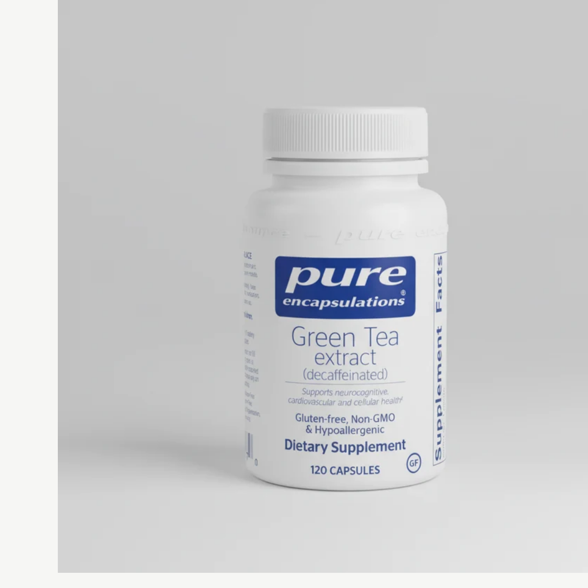 Pure Encapsulations Green Tea Extract (decaffeinated) - 120 Capsules front label