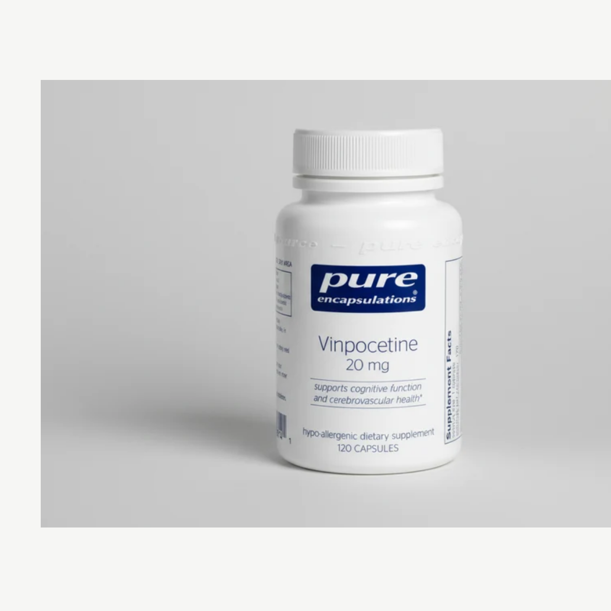 Pure Encapsulations Vinpocetine 20 mg 120 Capsules front label