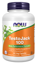 NOW Foods TestoJack® 100 - 120 Veg Capsules front package image