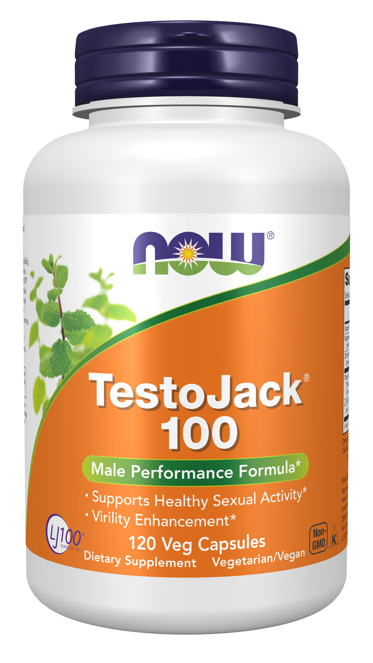 NOW Foods TestoJack® 100 - 120 Veg Capsules front package image