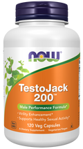 NOW Foods TestoJack® 200 - 120 Veg Capsules front package image