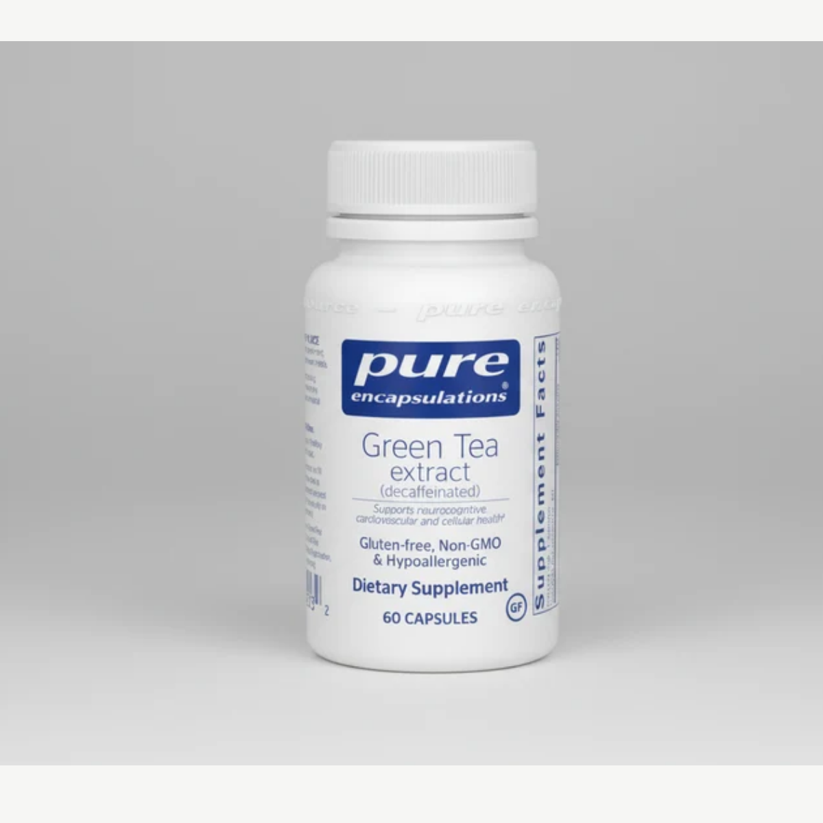 Pure Encapsulations Green Tea Extract (decaffeinated) - 60 Capsules front label