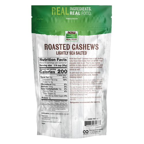 Now Foods Cashews Roasted & Salted 10 oz