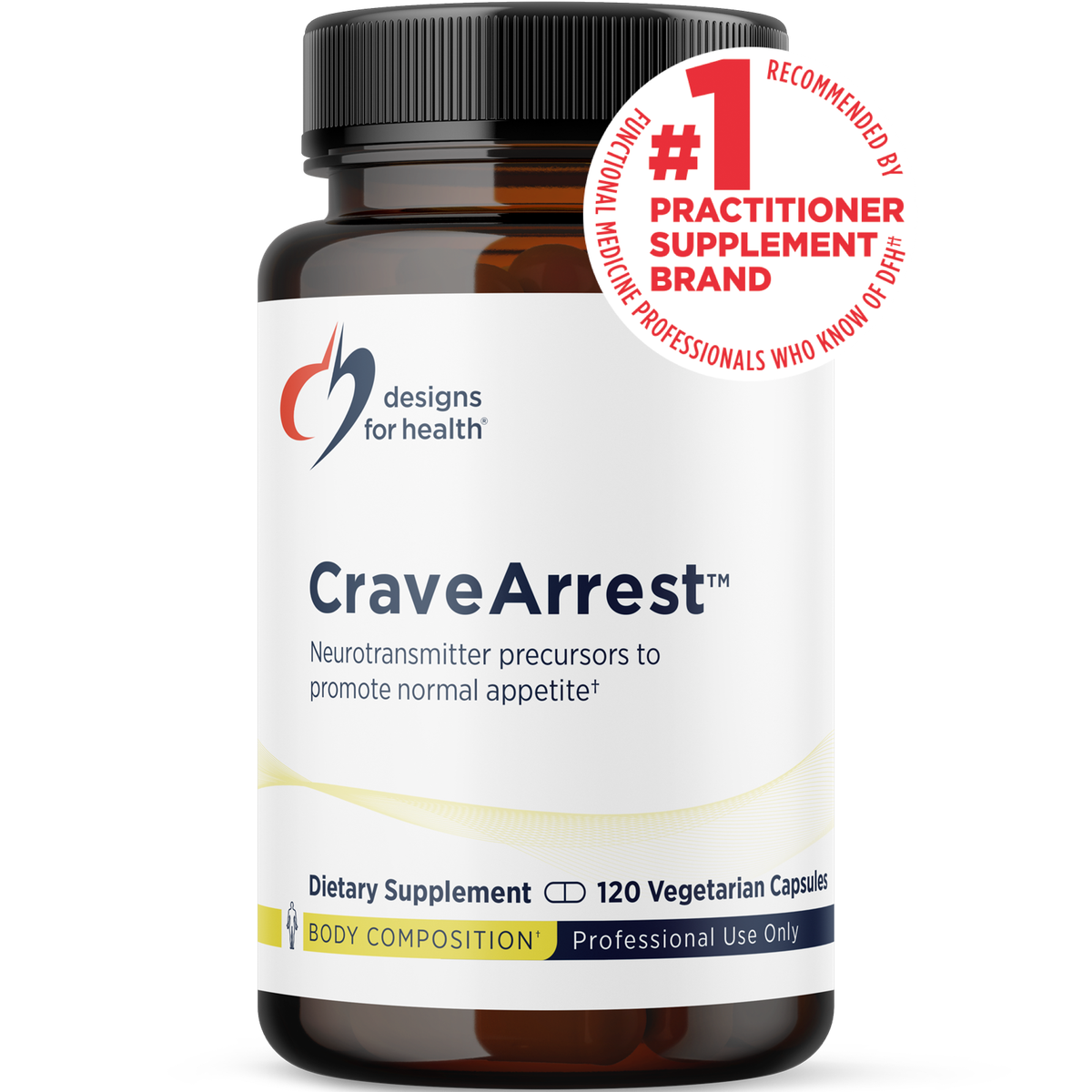 Designs for Health CraveArrest 120 capsules front label
