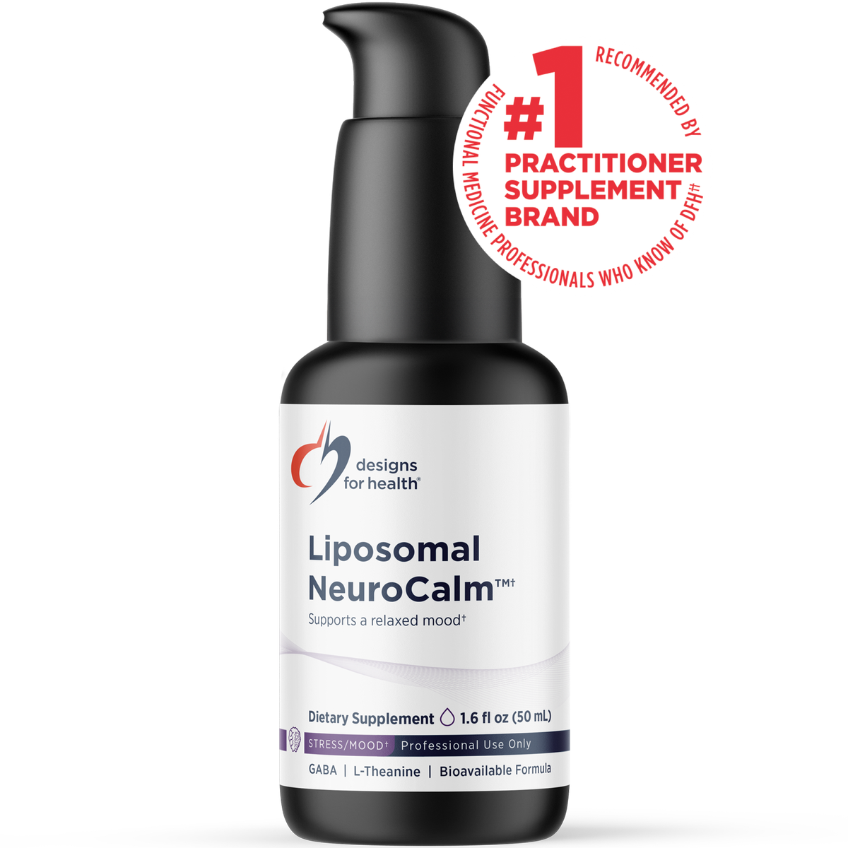 Designs for Health Liposomal NeuroCalm 1.7 fl oz (50 ml) liquid front label