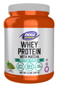 NOW Sports Whey Protein with Matcha Powder 2 lb front container