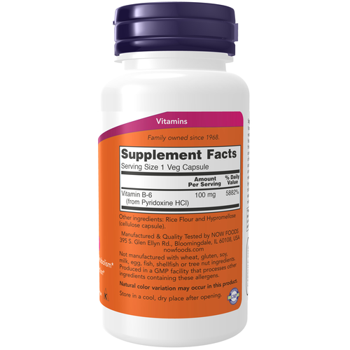 NOW Foods Vitamin B-6 100 mg 100 VCaps