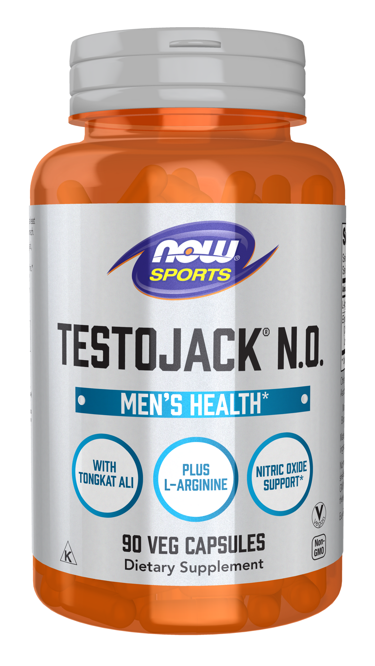 NOW Foods TestoJack® N.O. - 90 Veg Capsules front package image