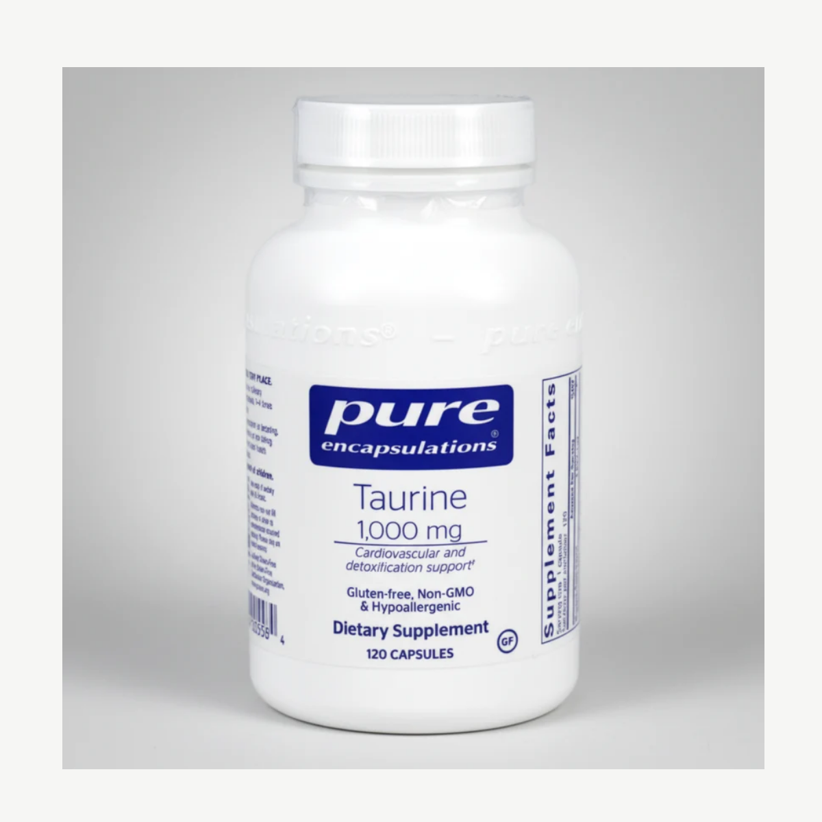 Pure Encapsulations Taurine 1,000 mg - 120 Capsules front label