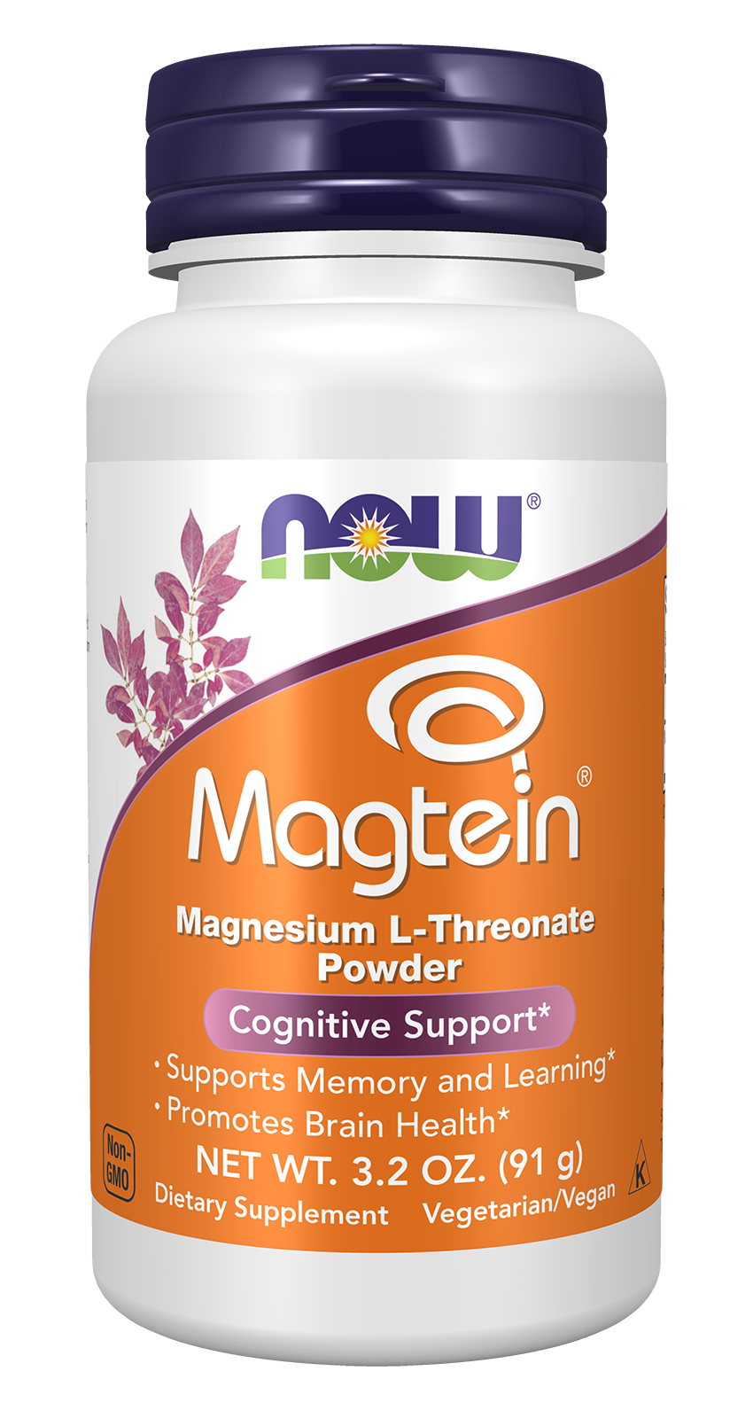 NOW Foods Magtein Powder - 3.2 oz. front package image