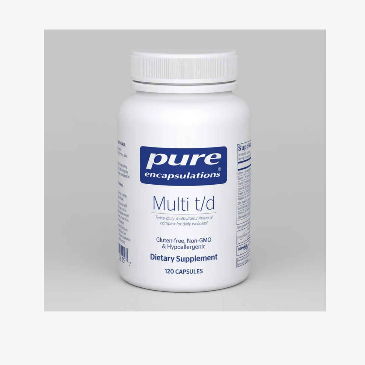 Pure Encapsulations Multi t/d - 120 Capsules front label