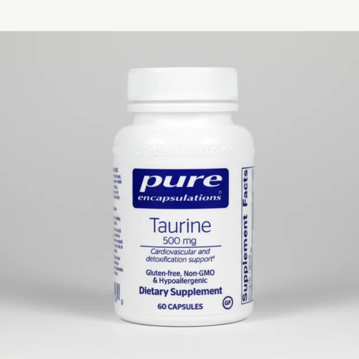 Pure Encapsulations Taurine 500 mg - 60 Capsules front label