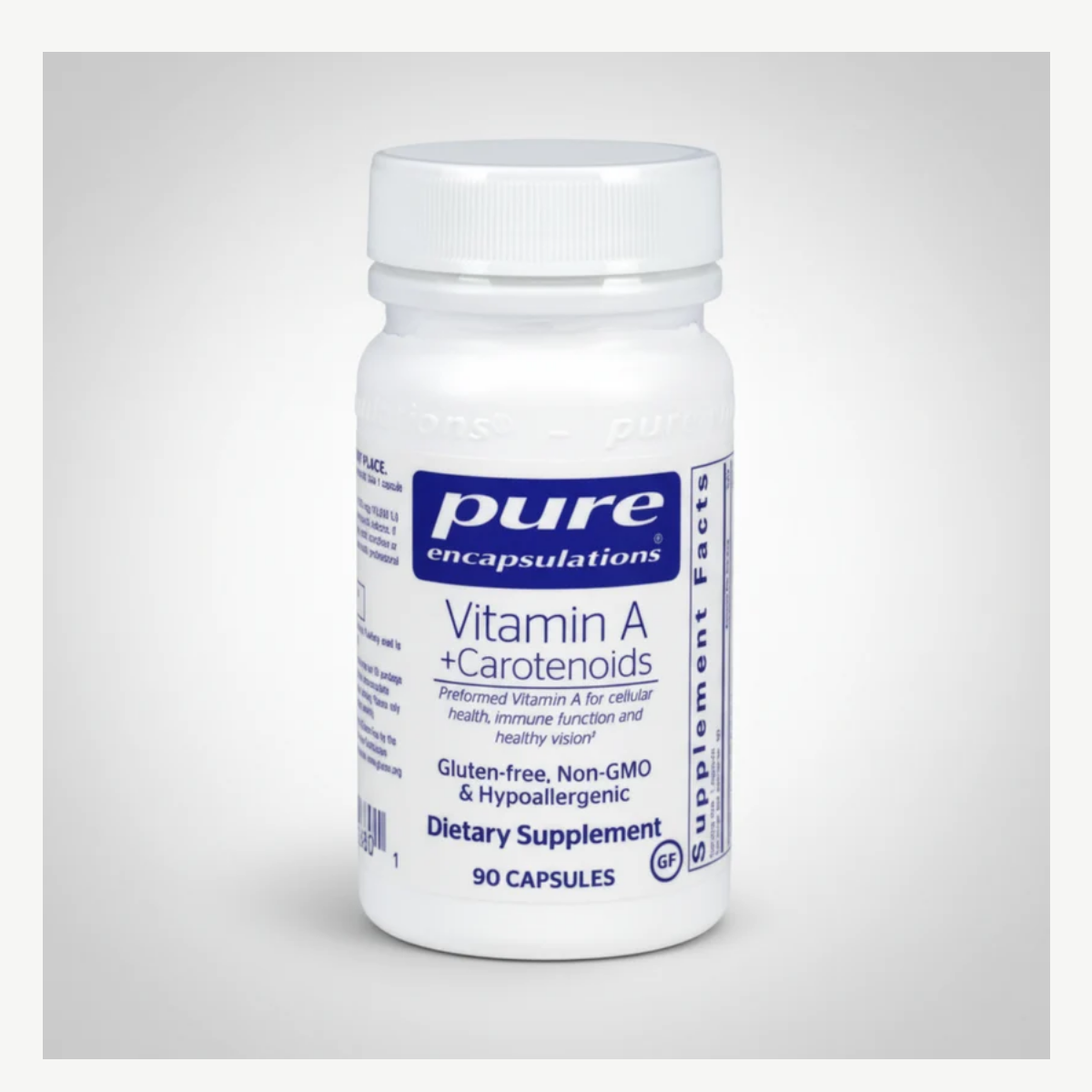 Pure Encapsulations Vitamin A+ Carotenoids - 90 Capsules front label