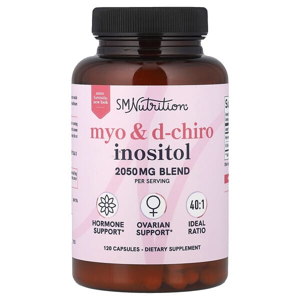 SMNutrition Myo & D-Chiro Inositol 120 Capsules official front label