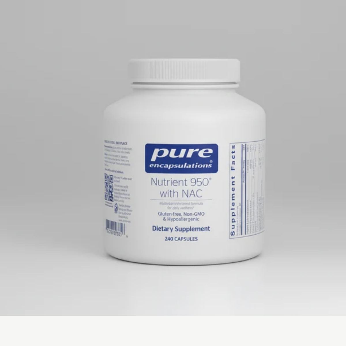 Pure Encapsulations Nutrient 950 with NAC - 240 Capsules front label