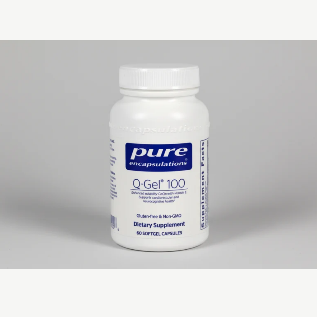 Pure Encapsulations Q-Gel� (HydrosolubleT CoQ10) 100 mg - 60 Softgel Capsules front label