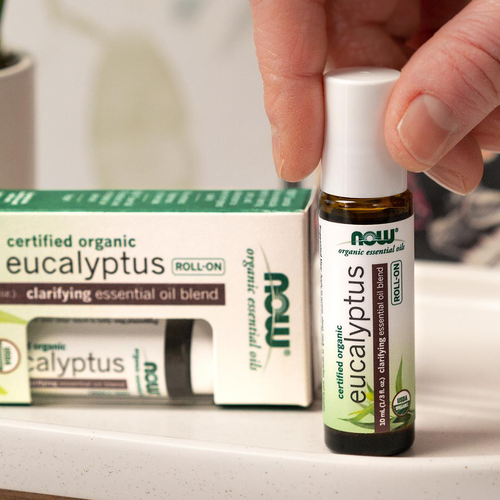 NOW Foods Organic Eucalyptus Roll-On 10 ml | Ready-to-Use