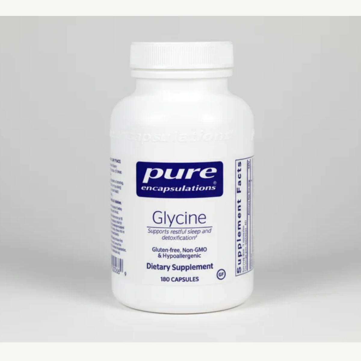 Pure Encapsulations Glycine - 180 Capsules front label