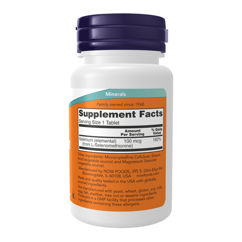 NOW Foods Selenium 100 mcg 100 Tablets