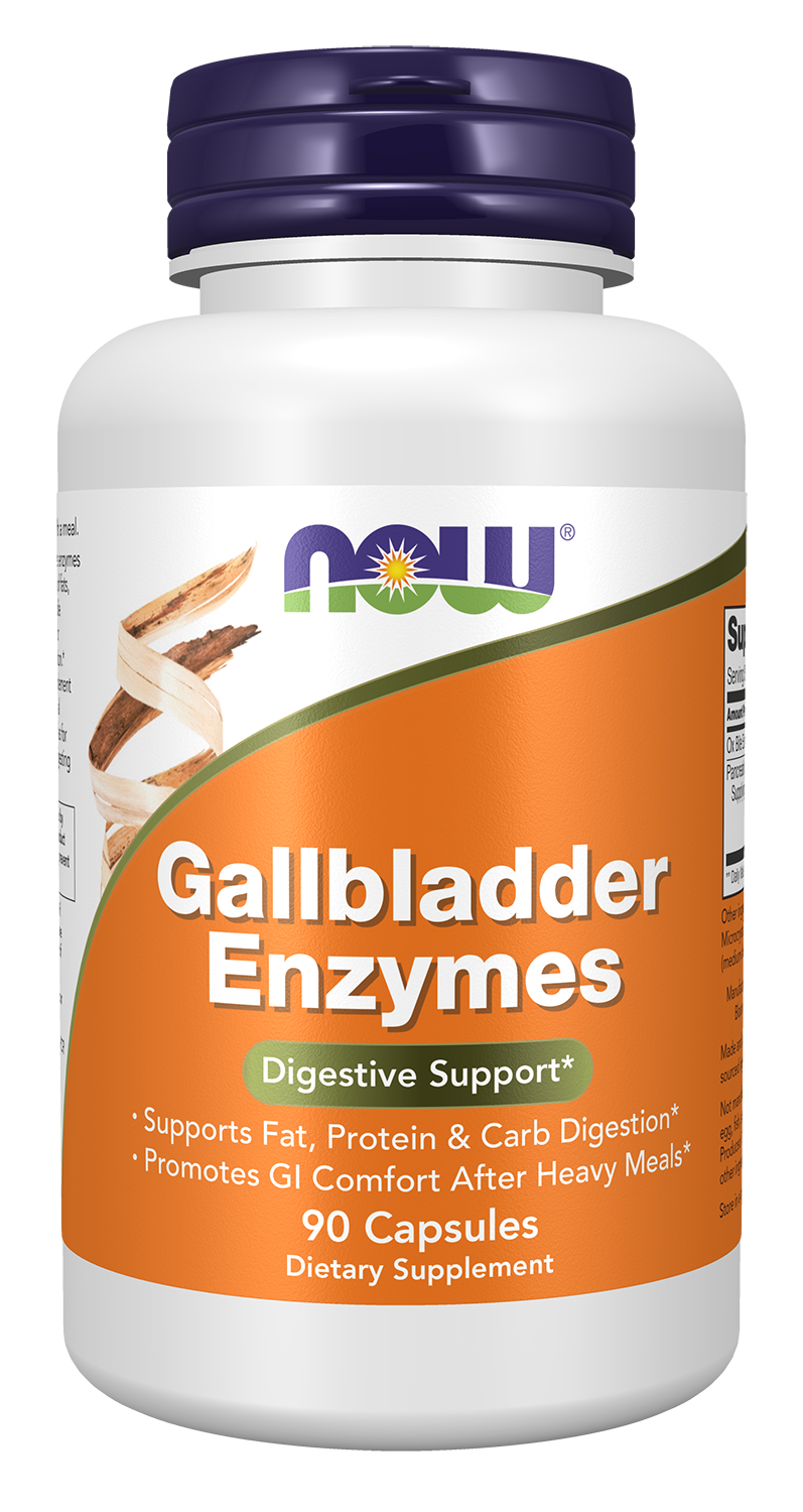NOW Foods Gallbladder Enzymes - 90 Capsules front package image