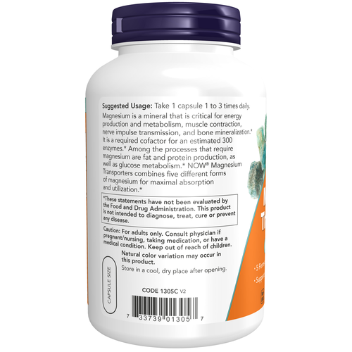 NOW Foods Magnesium Transporters 180 Veg Capsules