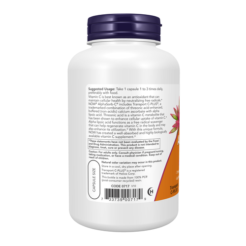 NOW Foods AlphaSorb-C 500 mg 180 Veg Capsules