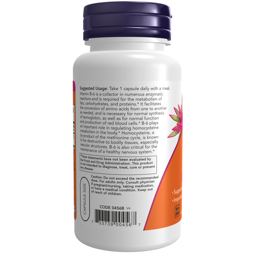 NOW Foods Vitamin B-6 100 mg 100 VCaps