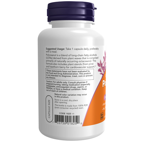NOW Foods Policosanol Extra Strength 40 mg 90 Veg Capsules