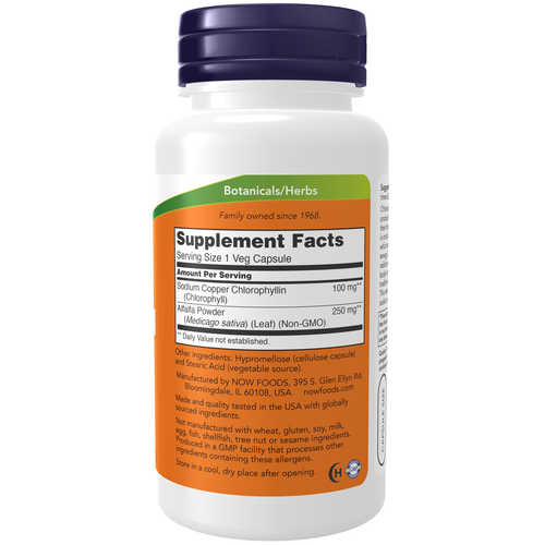 NOW Foods Chlorophyll 100 mg 90 Veg Capsules