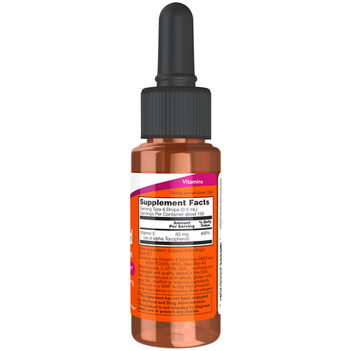 NOW Foods Vitamin E Oil 1 oz | Topical Antioxidant Skin Wellness
