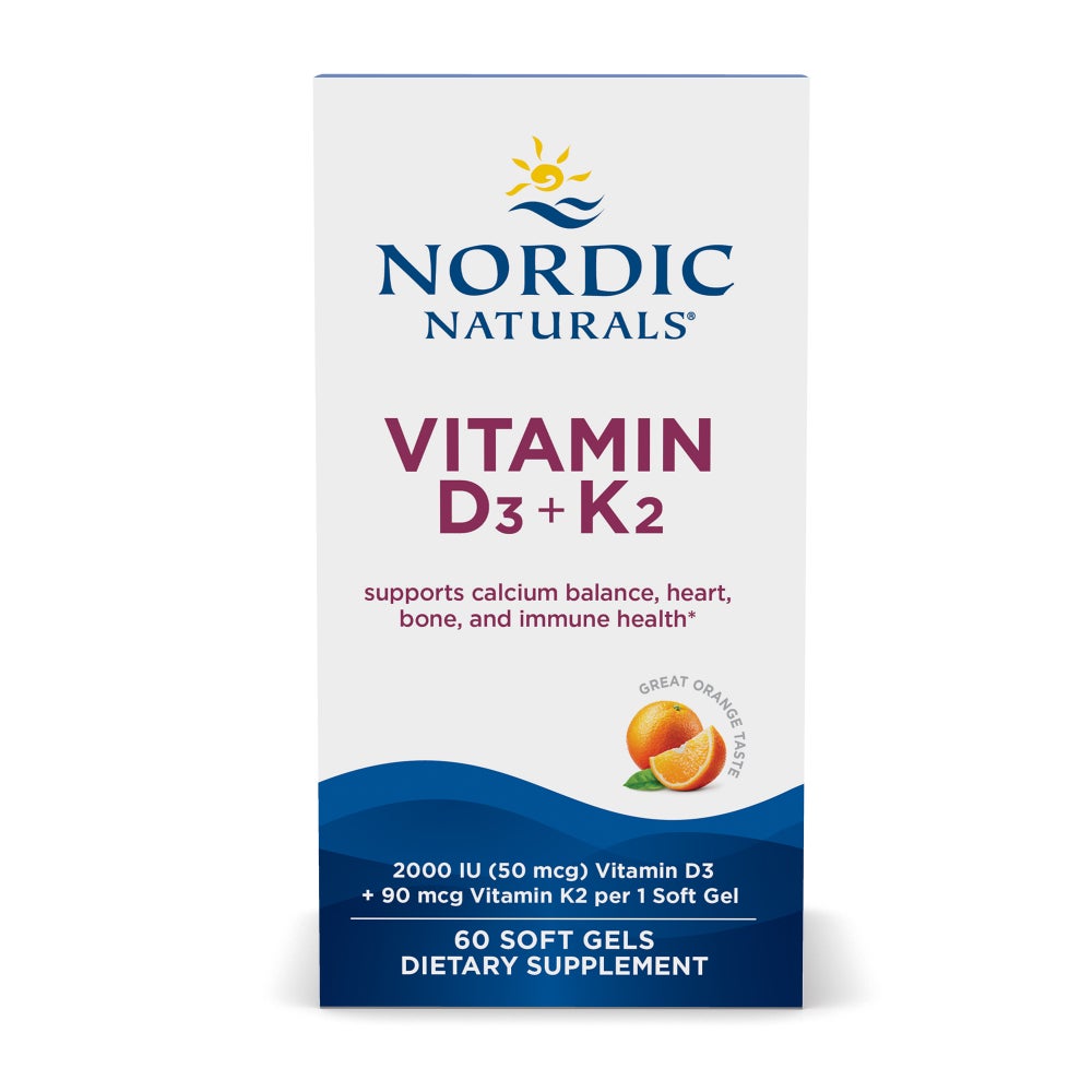 Nordic Naturals Vitamin D3 + K2 • 60 ct.