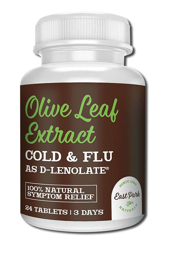 East Park Naturals Olive Leaf Extract Cold & Flu as d-Lenolate, 24 Tablets