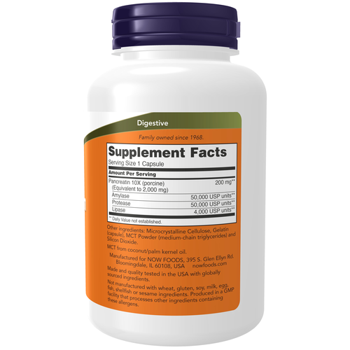 NOW Foods Pancreatin 2000 250 Capsules