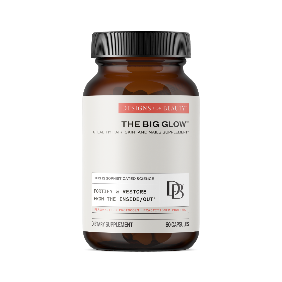 Designs for Health The Big Glow 60 capsules front label