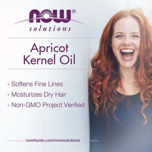 NOW Solutions Apricot Oil 16 oz | Value Size Carrier Oil