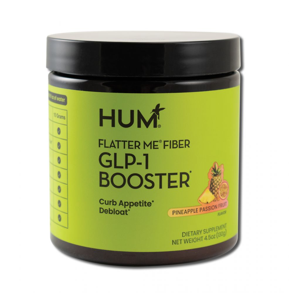 HUM Nutrition Flatter Me Fiber GLP-1 Booster Pineapple Passion Fruit — 4.5 oz