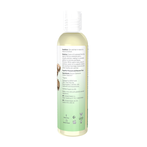 NOW Solutions Organic Castor Oil 8 oz