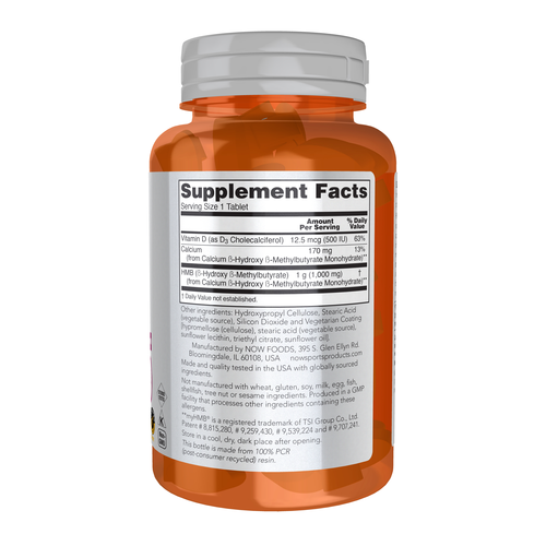 NOW Sports HMB 1000 mg 90 Tablets