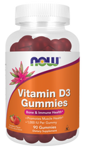 NOW Foods Vitamin D3 - 90 Gummies front package image