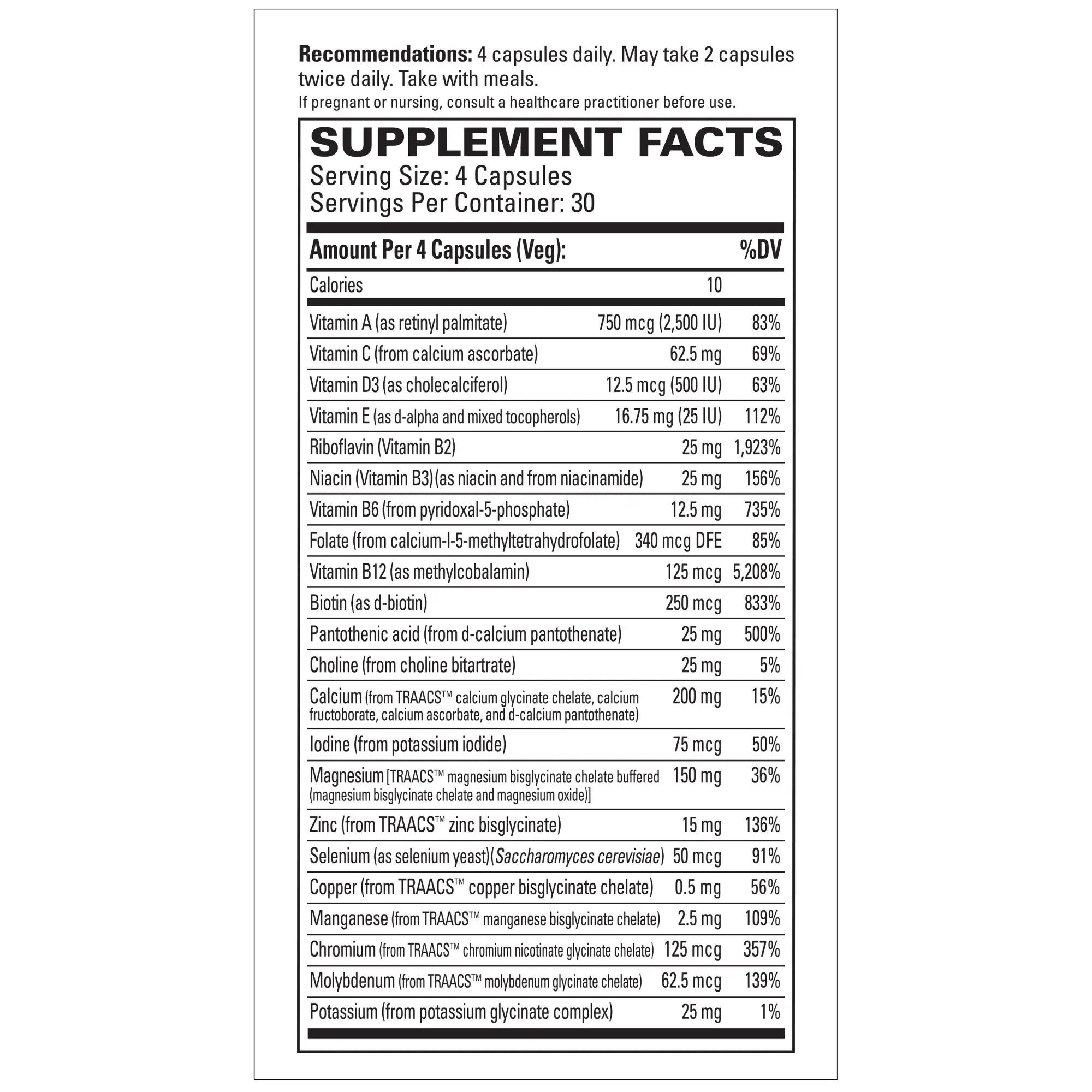 Terry Naturally Clinical Essentials Multi-Vitamin & Minerals 120 Capsules