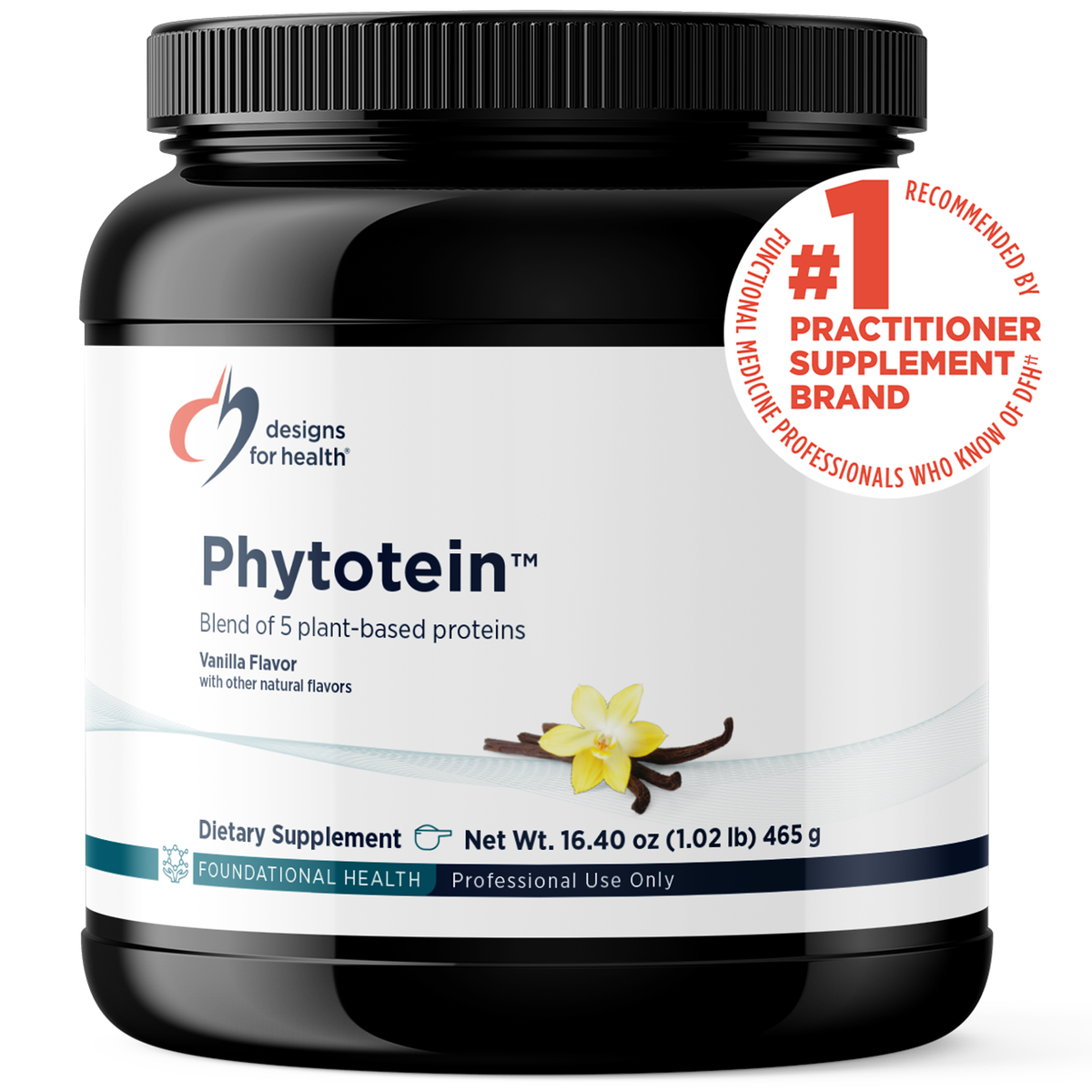Designs for Health Phytotein 465 g front label