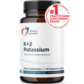 Designs for Health K+2 Potassium 120 capsules front label